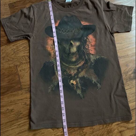 Happy Halloween T Shirt Scary Scarecrow‎ Print - Picture 5 of 6